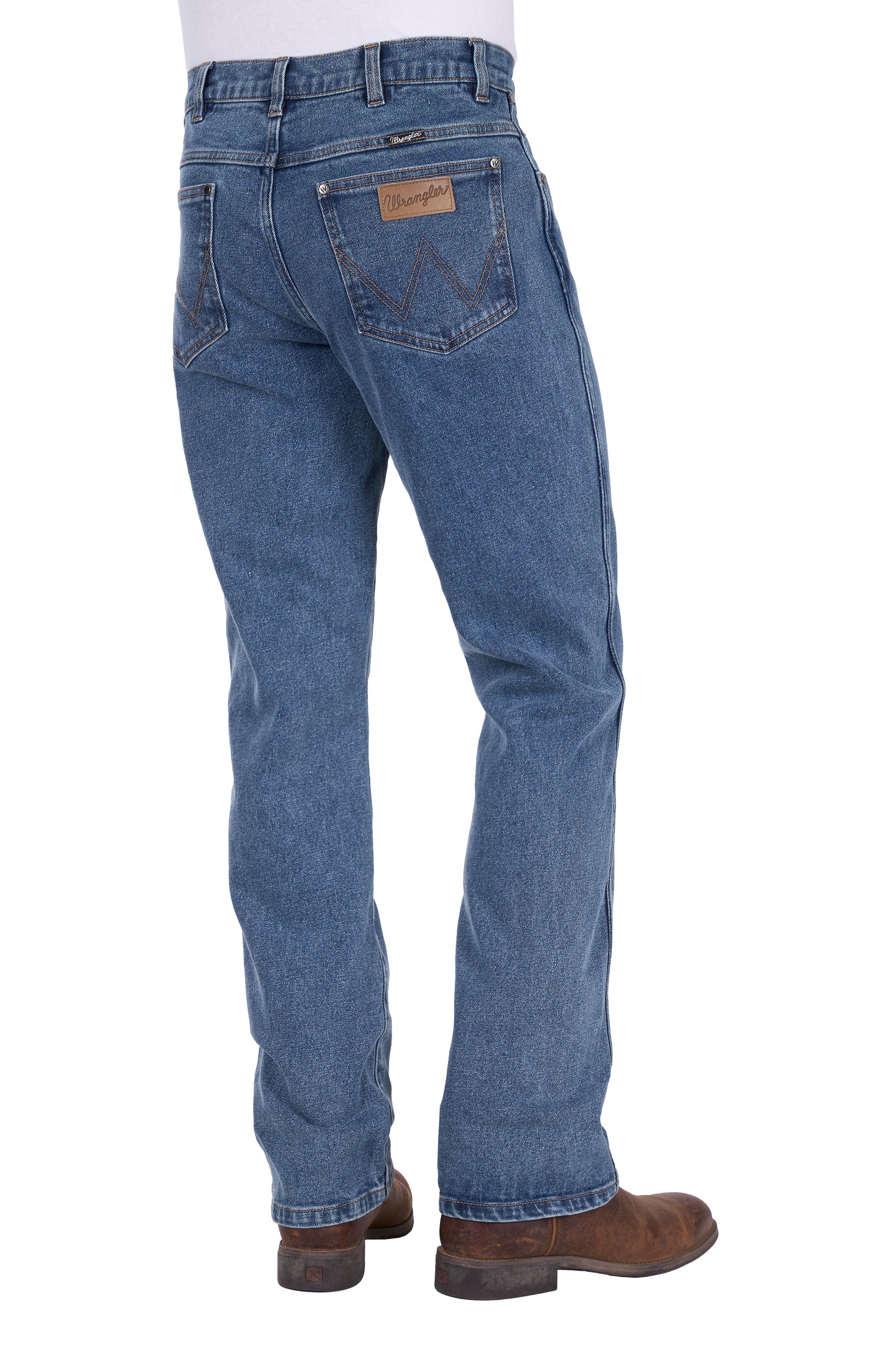 Wrangler Mens Regular Straight Leg Jeans (XLR1201032) Original Stone