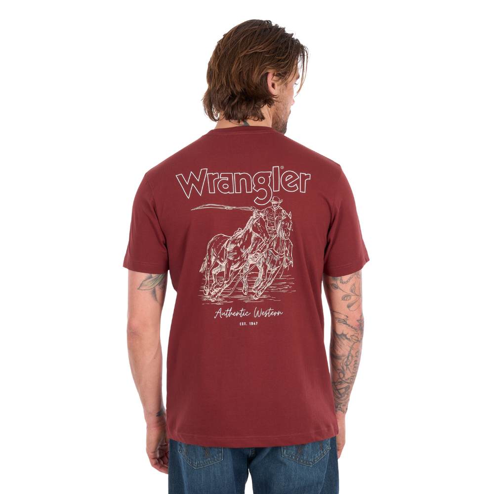 Wrangler Mens Richard S/S Tee (XCP1557690) Cognac