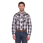 Wrangler Mens Ricky Embroided L/S Shirt (X6W1111493) Black/Tan