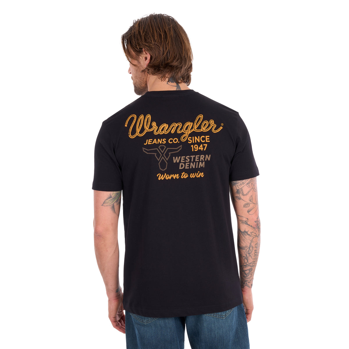 Wrangler Mens Robert S/S Tee (XCP1557687) Black