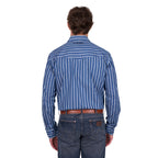 Wrangler Mens Roy L/S Shirt (X6W1111487) Denim/White