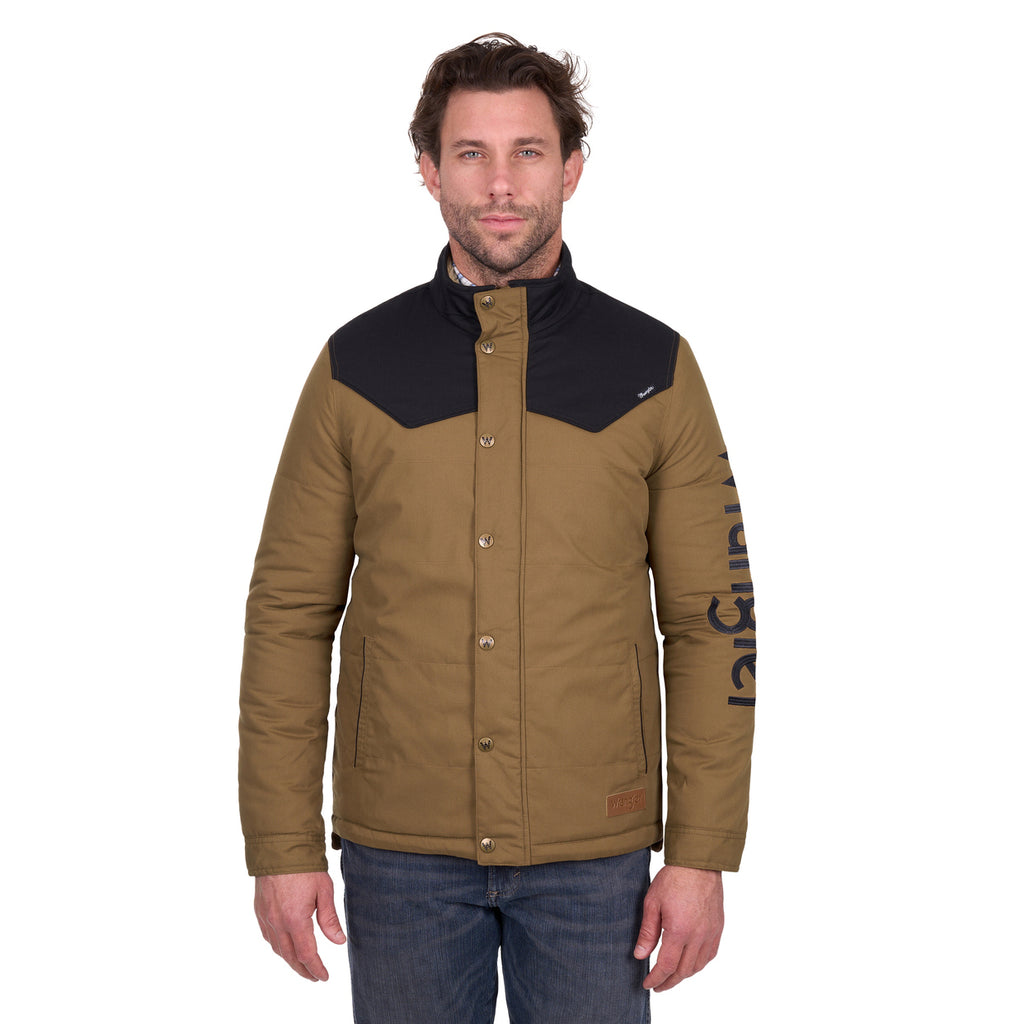Wrangler Mens Ruben Jacket (X6W1771521) Dark Tan/Black
