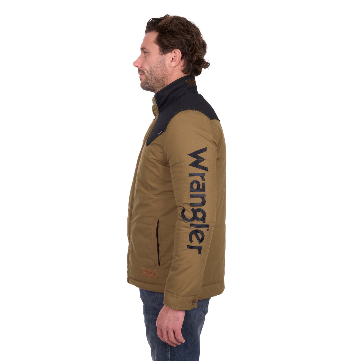 Wrangler Mens Ruben Jacket (X6W1771521) Dark Tan/Black