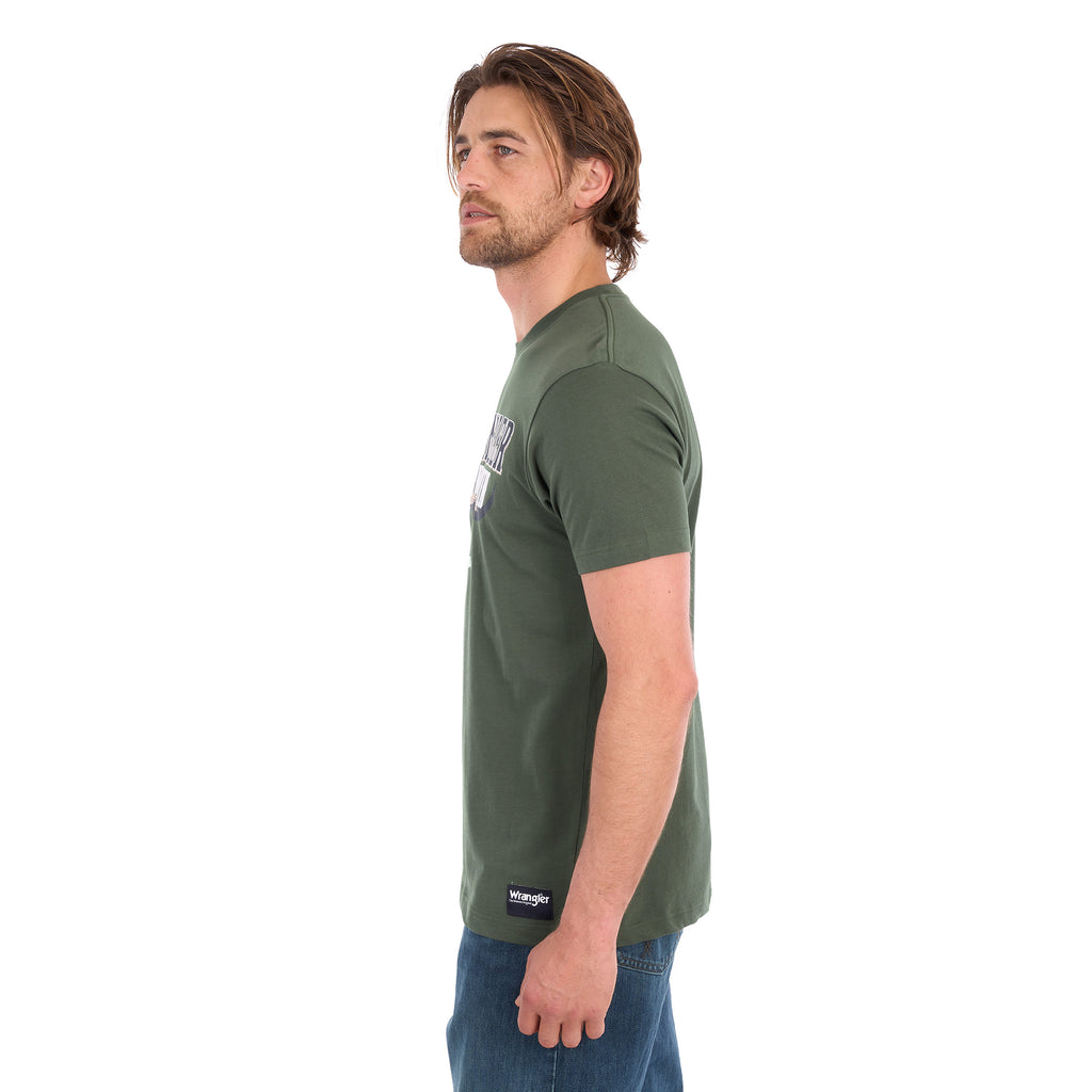 Wrangler Mens Scott S/S Tee (X6S1557693) Cypress