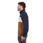 Wrangler Mens Steve 1/4 Zip Pullover (X6W1573511) Navy/Tan