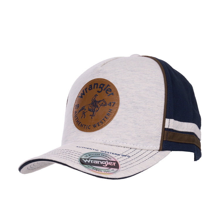 Wrangler Mens Steve High Profile Cap (X6W1952CAP) Oat Marle/Navy OSFM