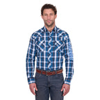 Wrangler Mens Tony Logo L/S Shirt (X6W1111483) Navy/Royal