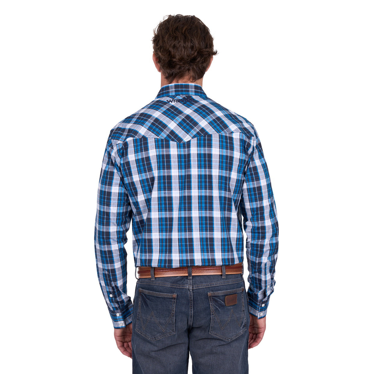 Wrangler Mens Tony Logo L/S Shirt (X6W1111483) Navy/Royal