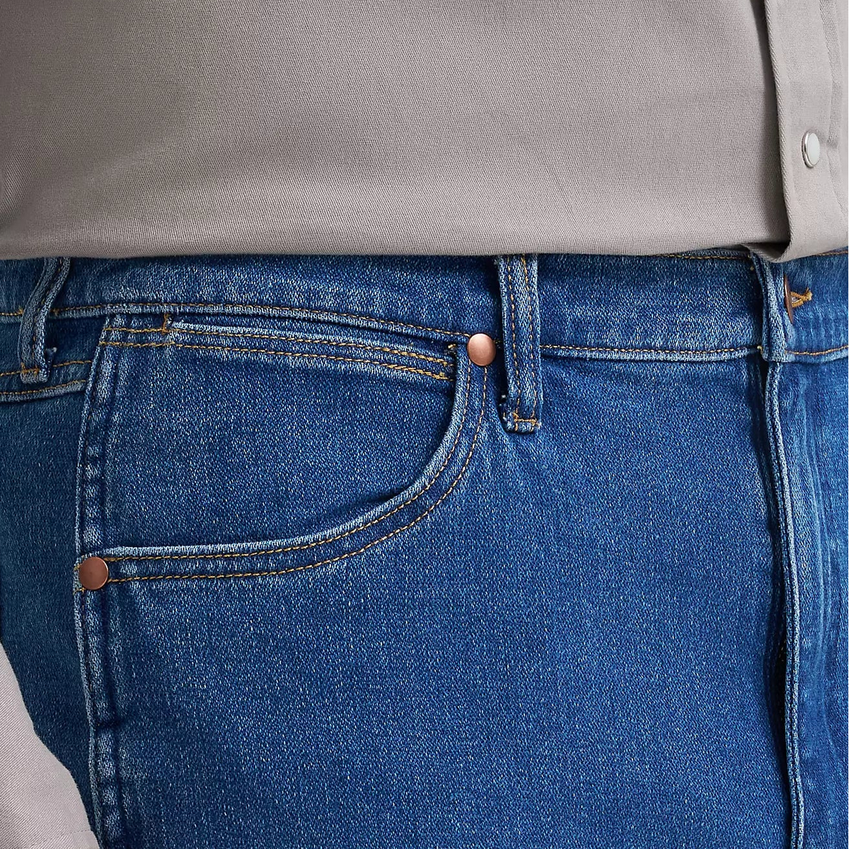 Wrangler Mens Tough Lite Original Fit Jeans (112381865) Stonewash