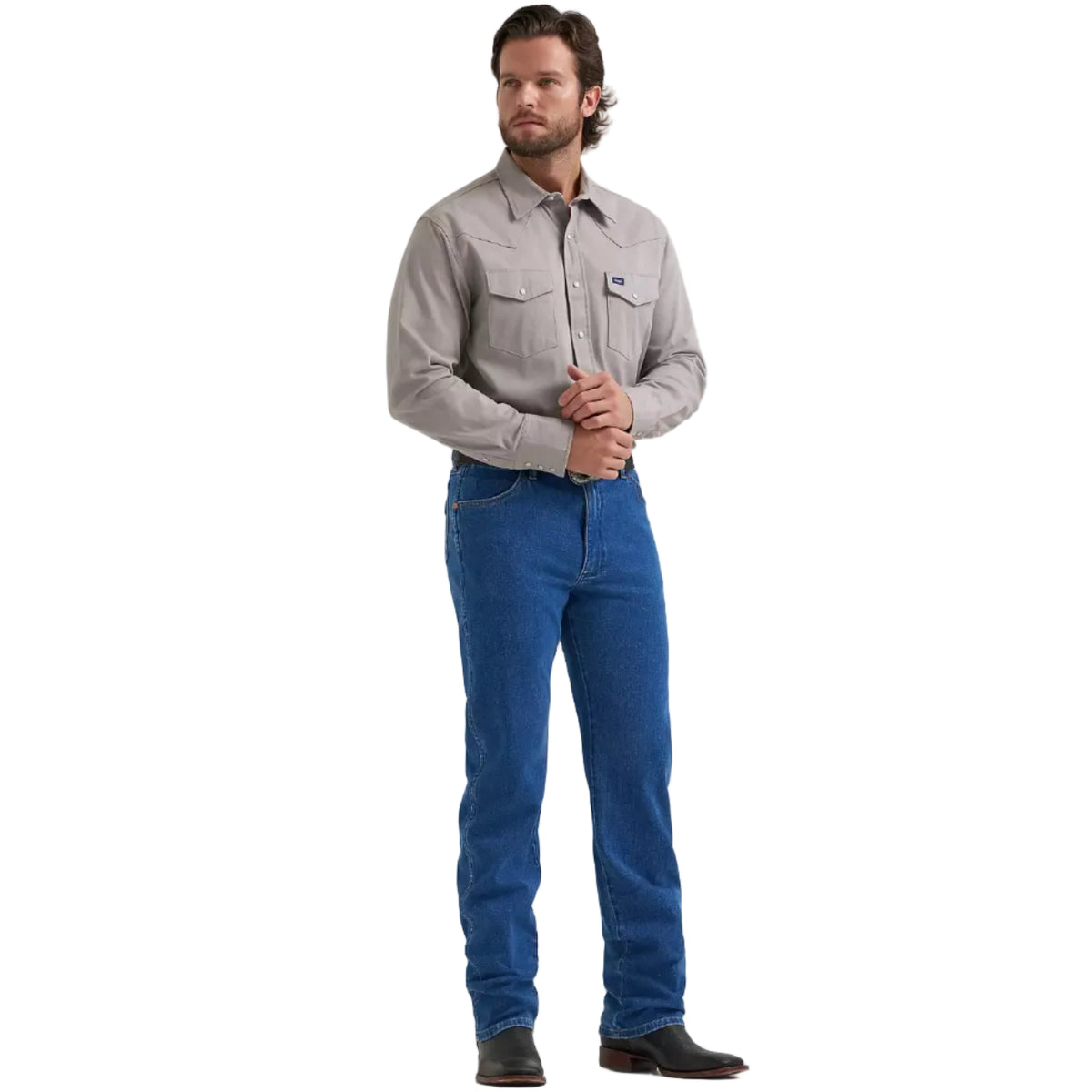 Wrangler Mens Tough Lite Original Fit Jeans (112381865) Stonewash