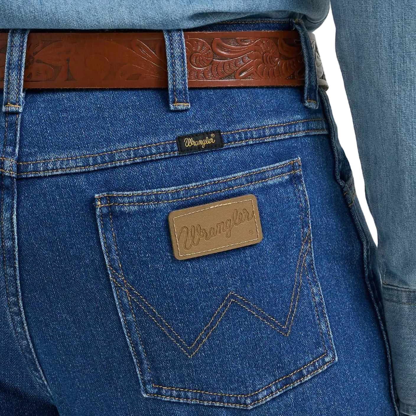 Wrangler Mens Tough Lite Slim Fit Jeans (112381869) Stonewash