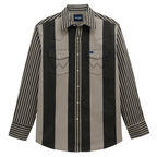 Wrangler Mens Vintage Stripe L/S Western Shirt (112381996) Smoky Stripes