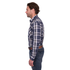 Wrangler Mens Wayne L/S Shirt (X6W1112480) Navy/Tan