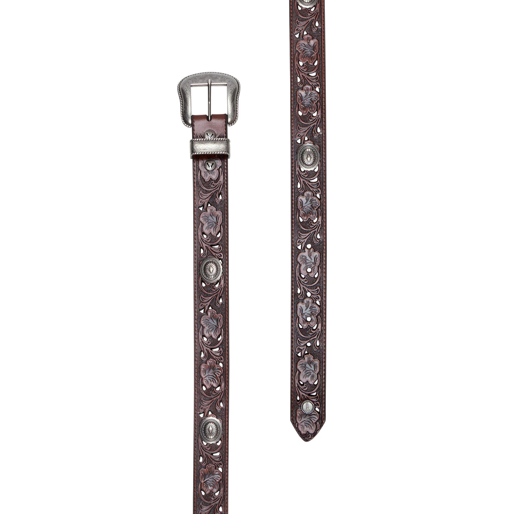 Wrangler Molly Belt (XCP2919BLT) Tan Flat Lay showing the tail and buckle