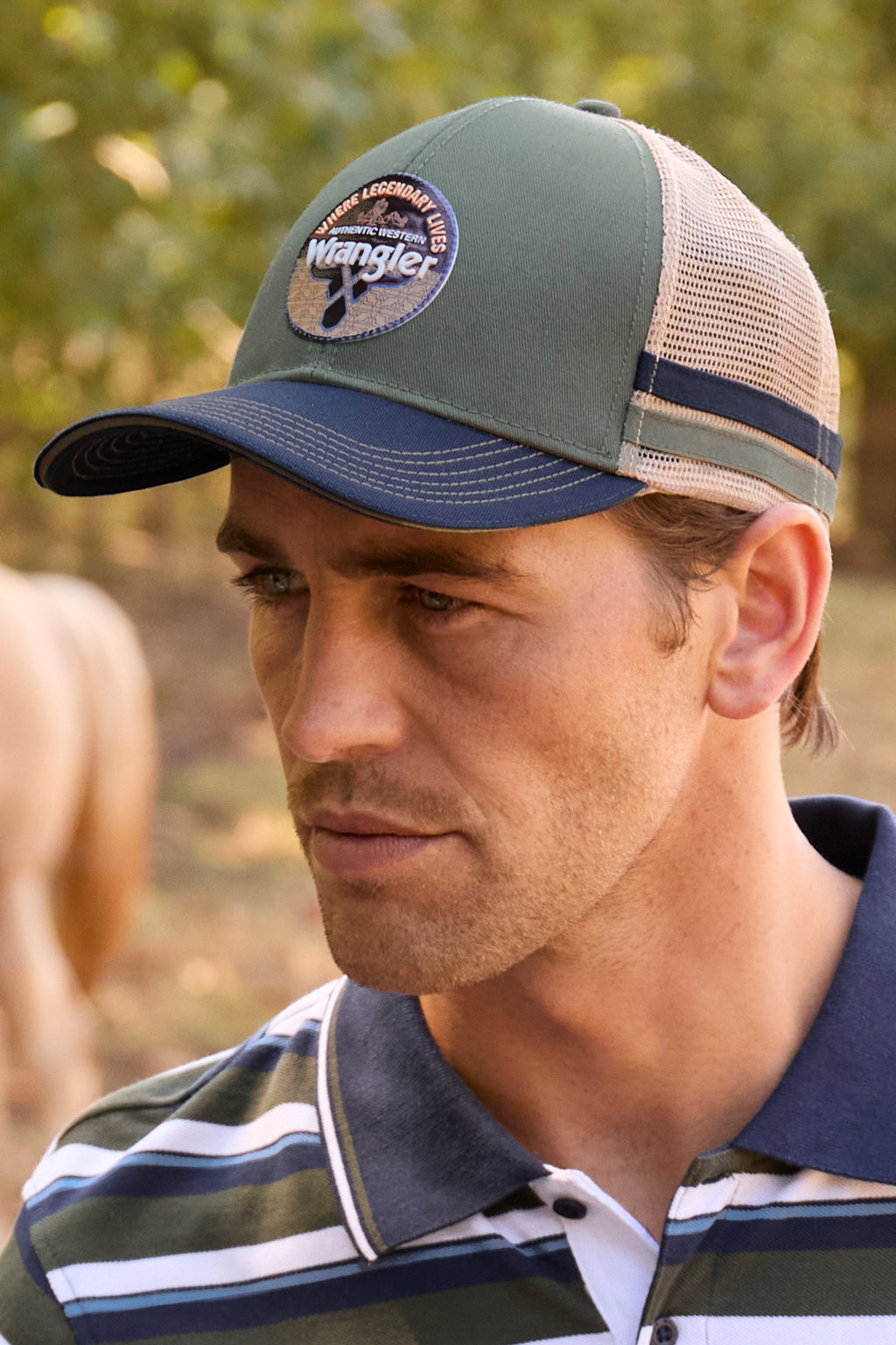 Wrangler Neil Trucker Cap (X6S1950CAP) Cypress/Navy