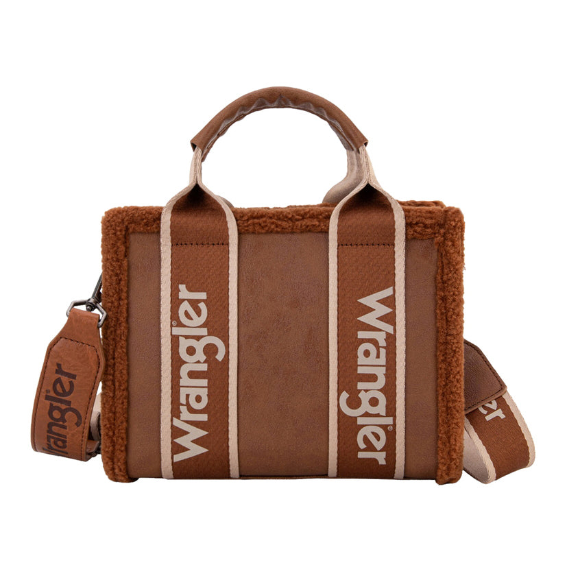 Wrangler Sherpa Logo Small Crossbody Bag (X6W4909BAG) Tan