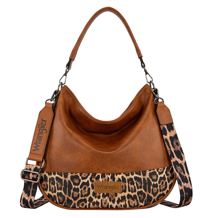 Wrangler Southwestern Animal Print Slouch Bag (X6S4932BAG) Leopard Front