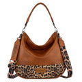 Wrangler Southwestern Animal Print Slouch Bag (X6S4932BAG) Leopard Front