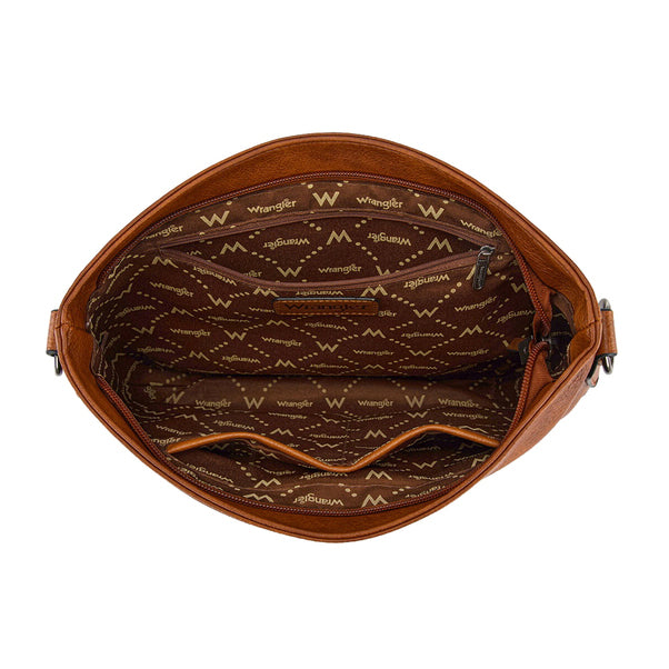 Wrangler Southwestern Animal Print Slouch Bag (X6S4932BAG) Leopard Inside