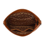 Wrangler Southwestern Animal Print Slouch Bag (X6S4932BAG) Tan Inside