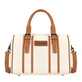 Wrangler Southwestern Boston Stitch Barrel Bag (X6S4929BAG) Natural/Tan Front