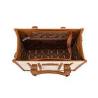 Wrangler Southwestern Boston Stitch Crossbody Bag (X6S4930BAG) Natural/Tan Inside