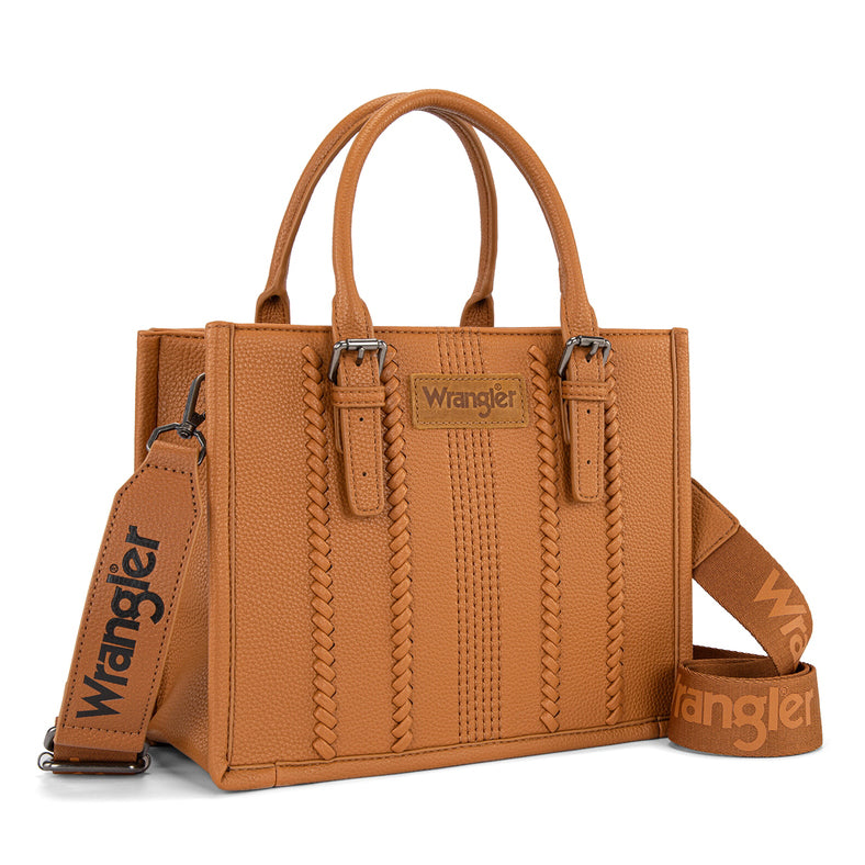 Wrangler Southwestern Boston Stitch Crossbody Bag (X6S4930BAG) Tan Front