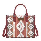 Wrangler Southwestern Cilia Crossbody Tote Bag (X6S4940BAG) Burgundy Front