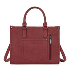 Wrangler Southwestern Cilia Crossbody Tote Bag (X6S4940BAG) Burgundy Back