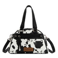 Wrangler Southwestern Cow Print Handbag (X6S4933BAG) Black Front