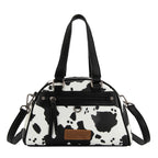 Wrangler Southwestern Cow Print Handbag (X6S4933BAG) Black Front