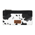Wrangler Southwestern Cow Print Slim Wallet (X6S4934WLT) Black Front