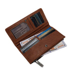 Wrangler  Southwestern Cow Print Slim Wallet (X6S4934WLT) Tan Inside