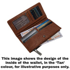 Wrangler Southwestern Cow Print Slim Wallet (X6S4934WLT) Tan Inside