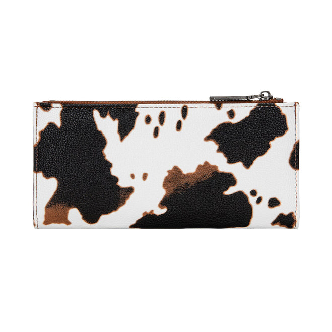 Wrangler  Southwestern Cow Print Slim Wallet (X6S4934WLT) Tan Back