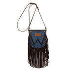 Wrangler Southwestern Denim Pocket Fringe Bag (X6S4931BAG) Chocolate Front