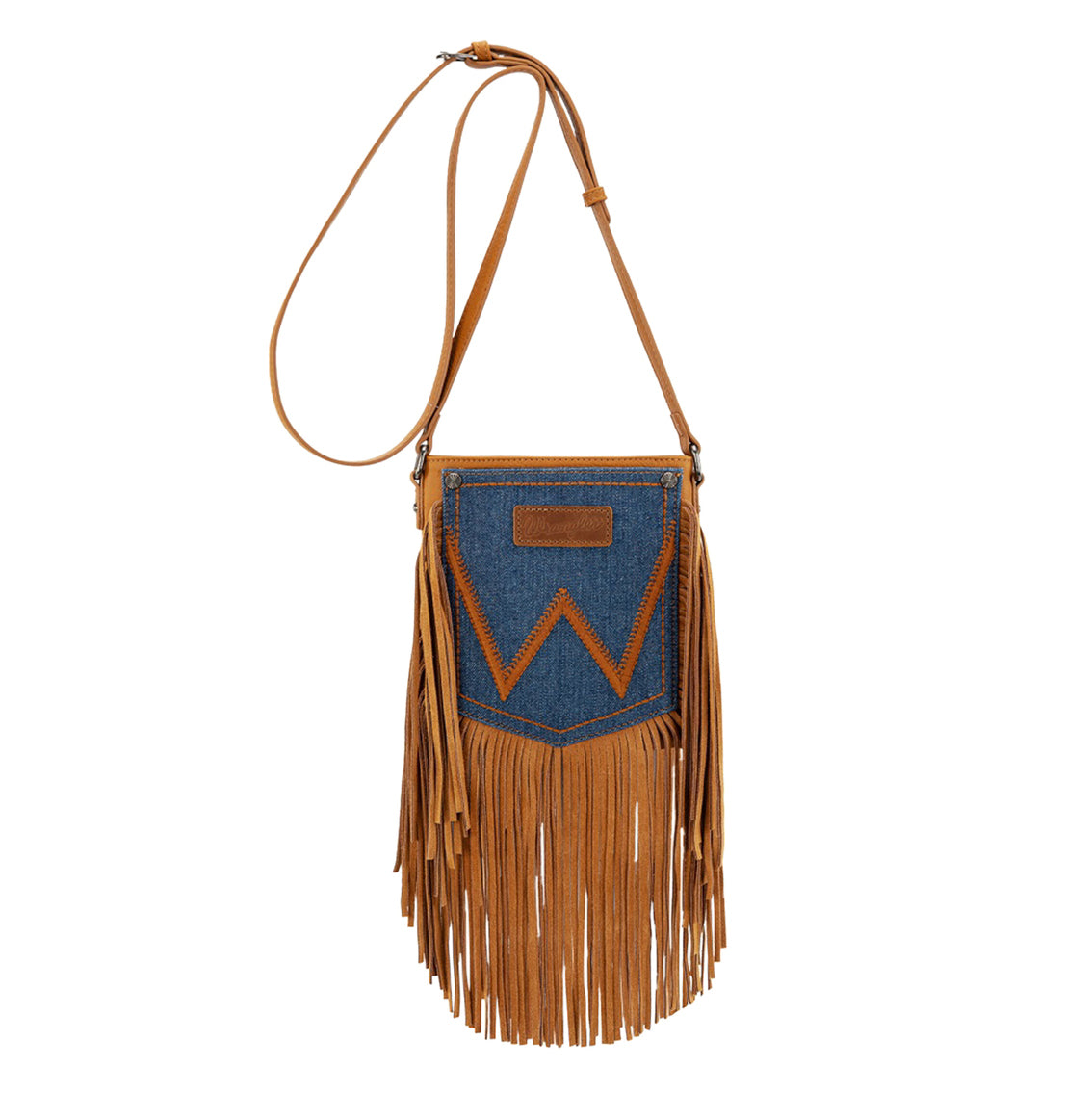 Wrangler Southwestern Denim Pocket Fringe Bag (X6S4931BAG) Tan