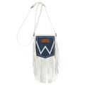 Wrangler Southwestern Denim Pocket Fringe Bag (X6S4931BAG) White Front