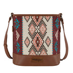 Wrangler Southwestern Lia Aztec Crossbody Bag (X6S4943BAG) Brown Front