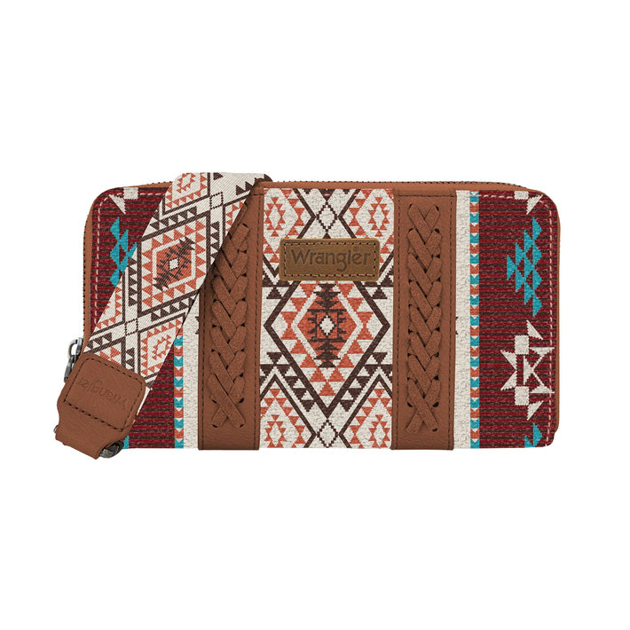 Wrangler Southwestern Lia Aztec Wallet (X6S4944WLT) Brown Front