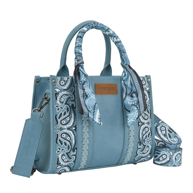 Wrangler Southwestern Paisley Crossbody Bag (X6S4923BAG) Blue Front
