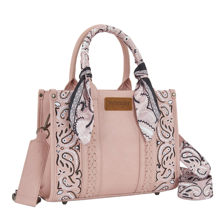 Wrangler Southwestern Paisley Crossbody Bag (X6S4923BAG) Pink Front