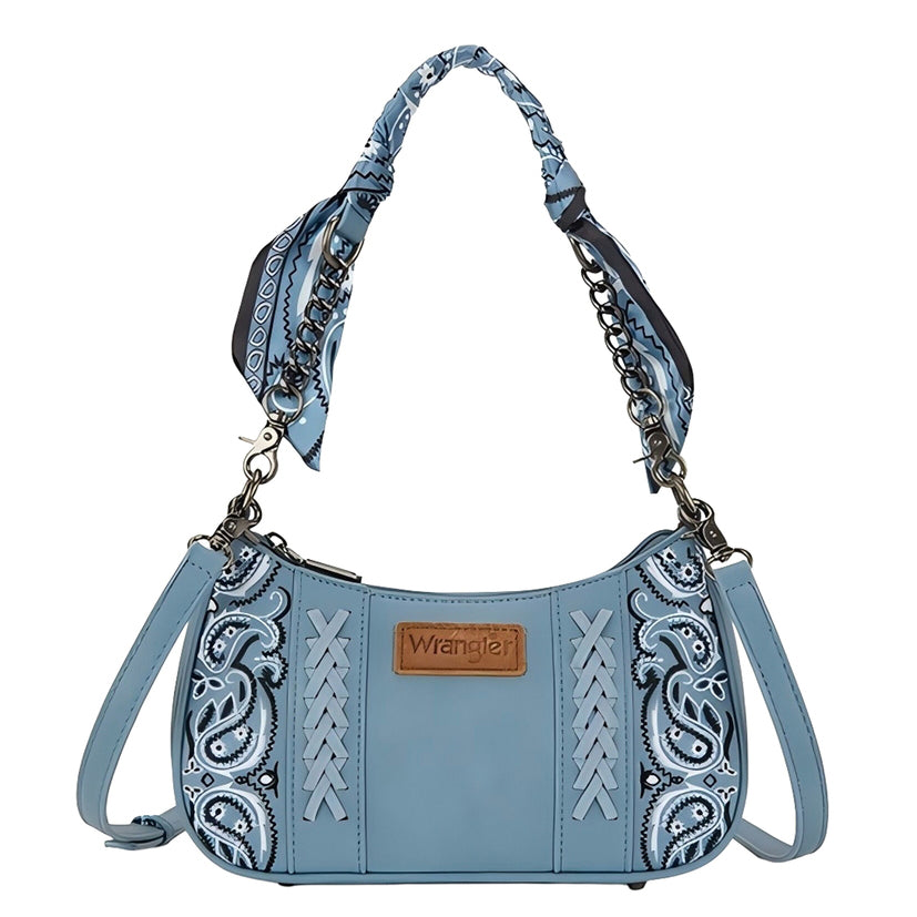 Wrangler Southwestern Paisley Shoulder Bag (X6S4925BAG) Blue Front