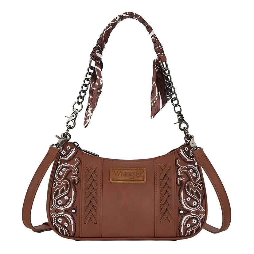 Wrangler Southwestern Paisley Shoulder Bag (X6S4925BAG) Tan Front