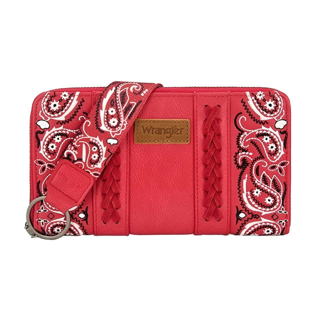 Wrangler Southwestern Paisley Wallet (X6S4926WLT) Red Front