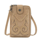 Wrangler Southwestern Swirl Phone Wallet Bag (X6S4939BAG) Natural Front