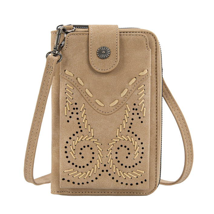 Wrangler Southwestern Swirl Phone Wallet Bag (X6S4939BAG) Natural Front