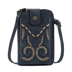 Wrangler Southwestern Swirl Phone Wallet Bag (X6S4939BAG) Navy Front