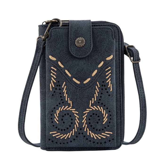 Wrangler Southwestern Swirl Phone Wallet Bag (X6S4939BAG) Navy Front