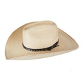 A 3-4 front view of a Wrangler Unisex Martinez Straw Hat (XCP1937HAT) on a white background.